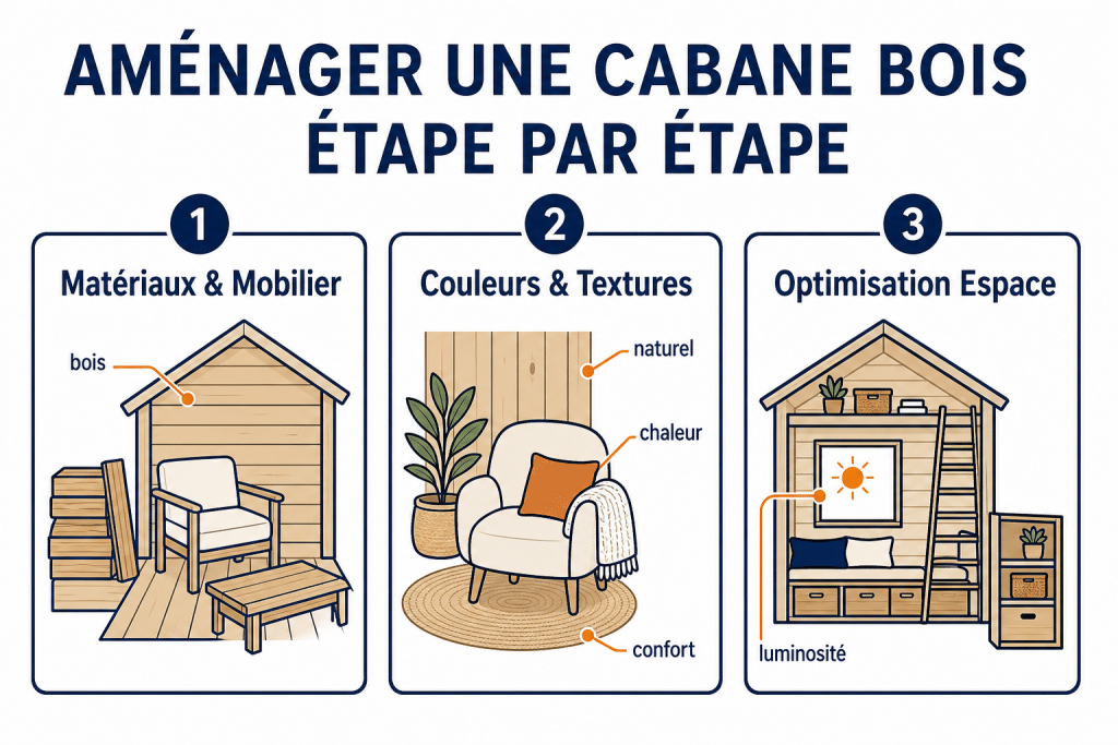 Aménager une cabane bois étape par étape
