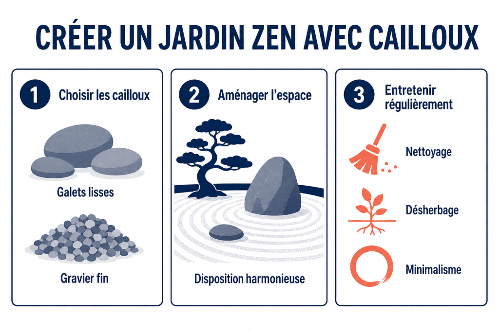 Créer un jardin zen avec cailloux