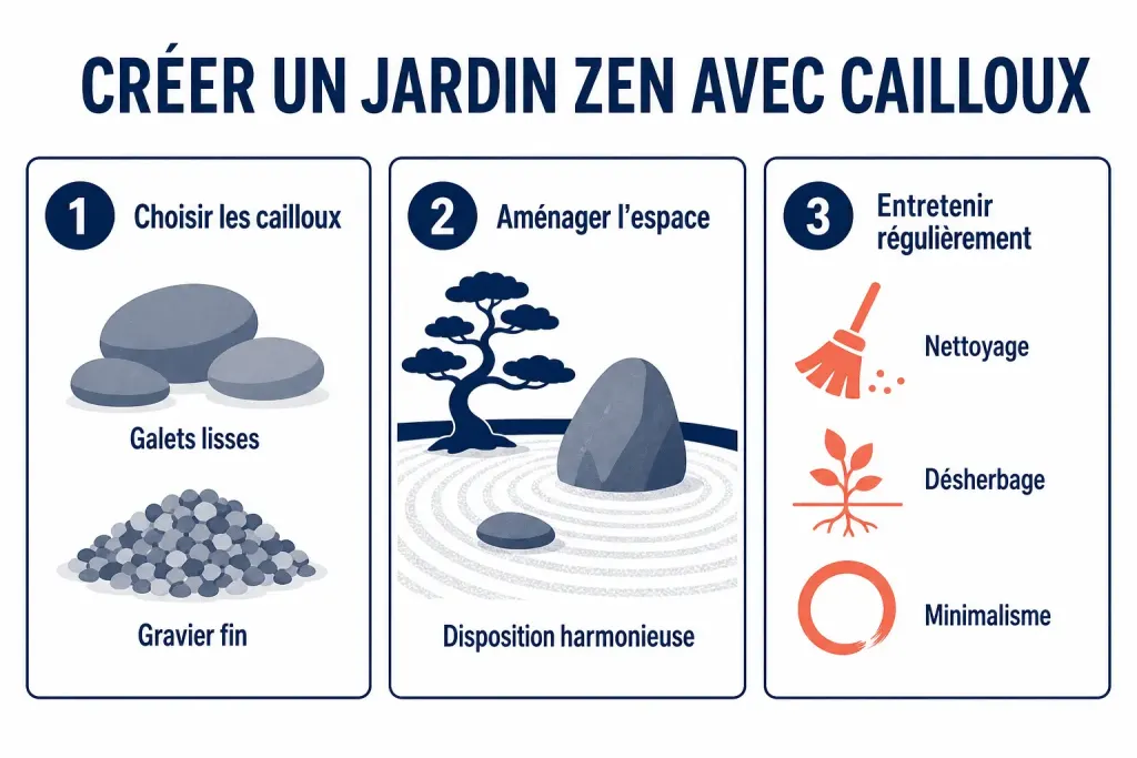 Créer un jardin zen avec cailloux