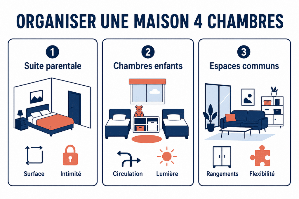 Organiser une maison 4 chambres