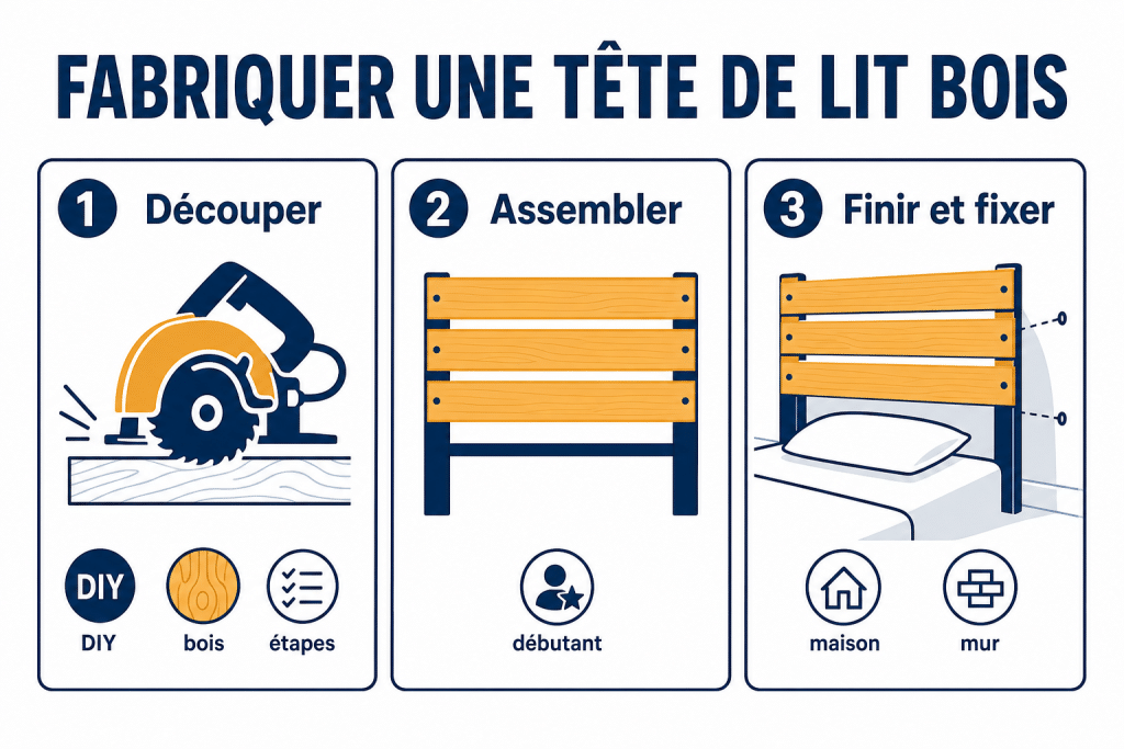 Fabriquer une tête de lit bois